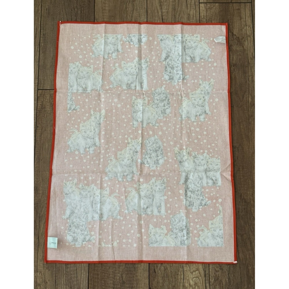 PAUL & JOE Orange Cat Kitten Polka Dot Cotton Kitchen Tea Towel 20x27 NWOT - Picture 10 of 12